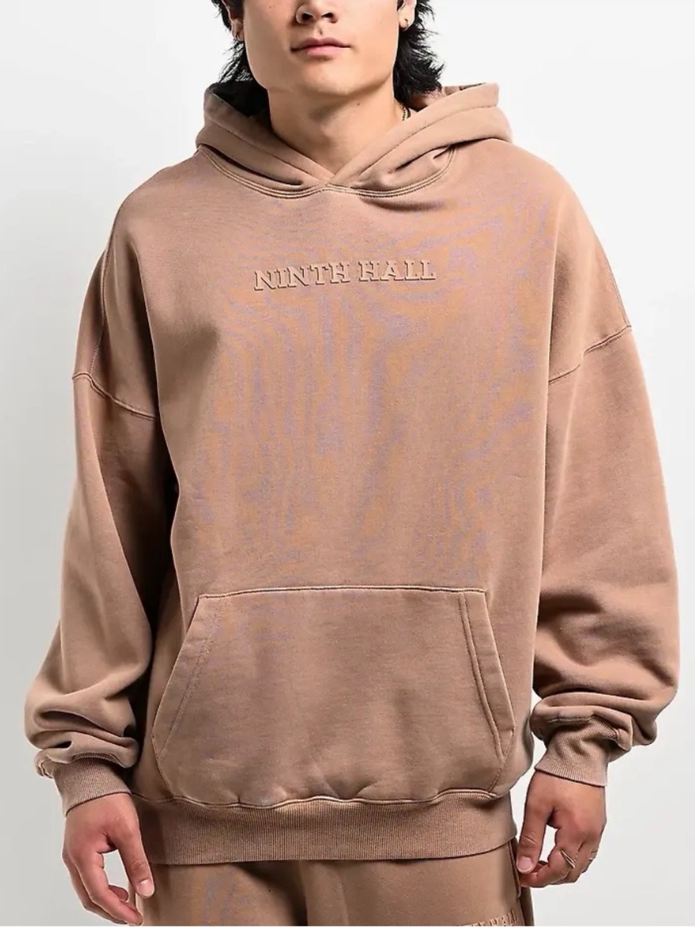 Ninth Hall Men's Taupe Pullover Hoodie